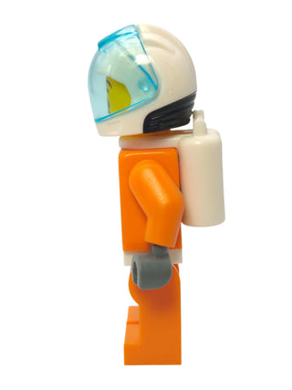 Astronaut - Orange Spacesuit with Dark Bluish Gray Lines and Mustache, cty1034 Minifigure LEGO®   