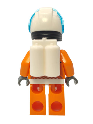 Astronaut - Orange Spacesuit with Dark Bluish Gray Lines and Mustache, cty1034 Minifigure LEGO®   