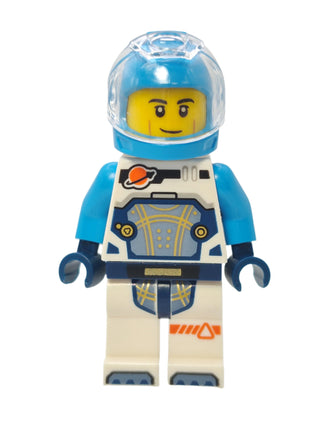 Astronaut - White Spacesuit with Dark Azure Arms and Smirk, cty1758 Minifigure LEGO®   