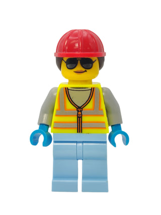 Space Engineer - Neon Yellow Safety Vest with Red Construction Helmet, cty1425 Minifigure LEGO®   