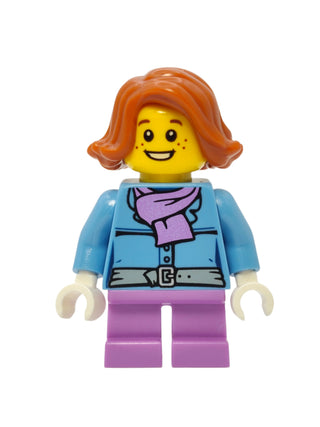 Christmas Train Ride Passenger - Medium Blue Jacket, hol097 Minifigure LEGO®   