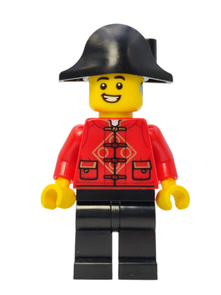 Lunar New Year Parade Participant - Red Tang Shirt with Pirate Bicorne Hat, hol321 Minifigure LEGO®   