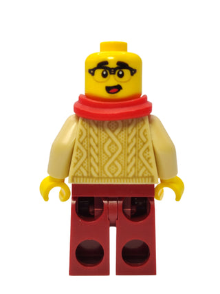 Lunar New Year Parade Spectator - Tan Sweater and Rabbit Glasses, hol309 Minifigure LEGO®   