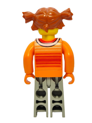 Tina - Orange Torso and Light Gray Legs, cre001 Minifigure LEGO®   