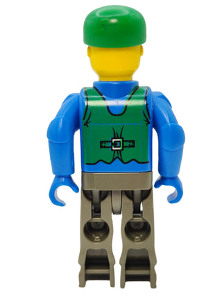 Construction Worker - Cap with the Word 'Brick' and Moustache, 4j003a Minifigure LEGO®   