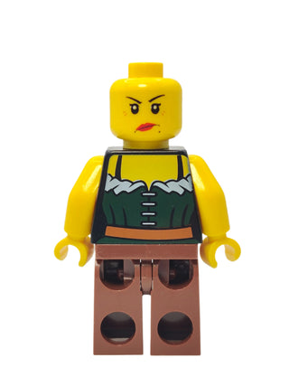 Gold Prospector - Dark Green Corset and Red Lips, ww015 Minifigure LEGO®