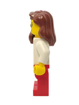 White Lace Blouse with Ruby Necklace and Red Side Panels, hol022 Minifigure LEGO®