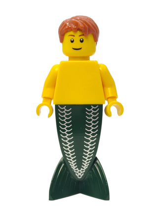 Merman - Dark Orange Hair and Reddish Brown Eyebrows, pi140b Minifigure LEGO®