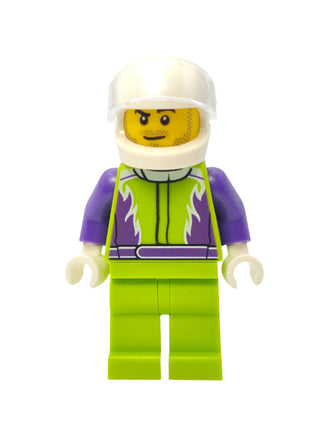 Monster Truck Driver - Jacket with Purple Flames and Arms, cty1107 Minifigure LEGO®