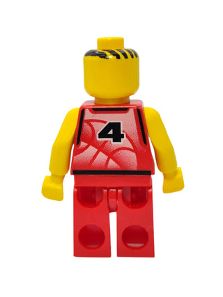 NBA Player - Number 4 with Red Non-Spring Legs, nba044a Minifigure LEGO®