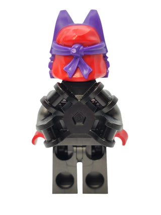 Wolf Mask Warrior - Dark Purple and Red Mask with Neck Bracket, njo903 Minifigure LEGO®