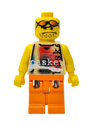 Basketball Street Player - Tan Torso and Orange Legs, nba033 Minifigure LEGO®