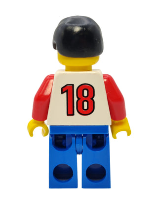 Soccer Player - Red, White, and Blue Team with Number 18, soc043 Minifigure LEGO®
