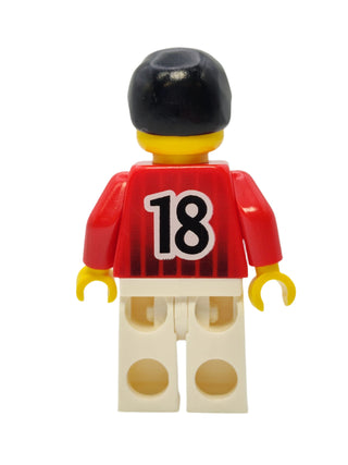 Soccer Player - Red and White Team with Number 18, soc091 Minifigure LEGO®