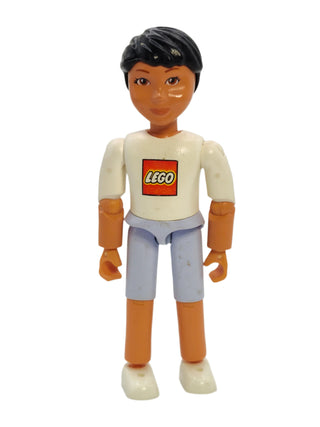 Belville Male - White Shirt with LEGO Logo, belvmale08 Minifigure LEGO®