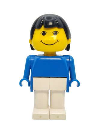 Basic Figure Human Girl Blue - White Legs and Black Hair, fab13d Minifigure LEGO®