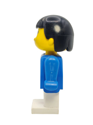 Basic Figure Human Girl Blue - White Legs and Black Hair, fab13d Minifigure LEGO®