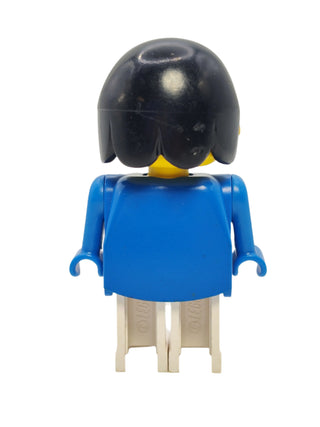 Basic Figure Human Girl Blue - White Legs and Black Hair, fab13d Minifigure LEGO®