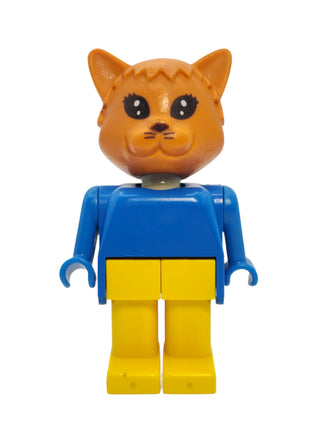 Charlie Cat - Brown Head with Blue Top and Arms, fab3i Minifigure LEGO®