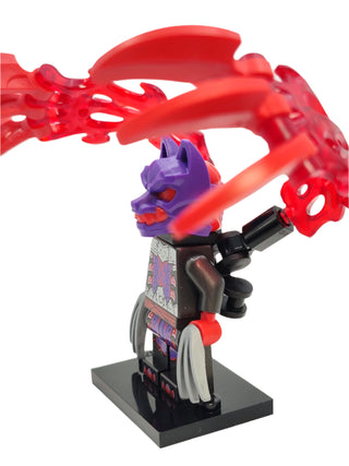 Wolf Mask Warrior - Dark Purple and Red Mask with Energy Claws, njo899 Minifigure LEGO®