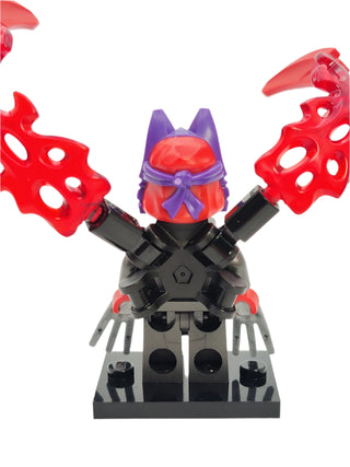 Wolf Mask Warrior - Dark Purple and Red Mask with Energy Claws, njo899 Minifigure LEGO®