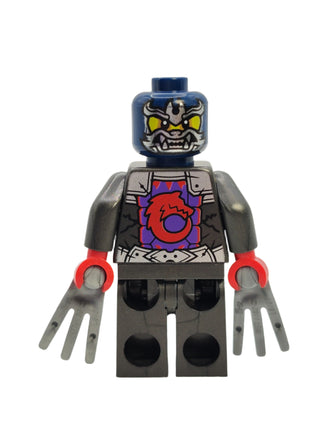 Wolf Mask Warrior - Dark Purple and Red Mask with Energy Claws, njo899 Minifigure LEGO®