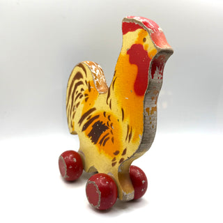 LEGO® Wooden Rooster Chicken Pull Toy, No. 210/2
