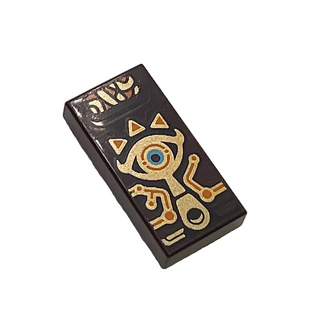 Tile 1 x 2 with The Legend of Zelda Sheikah Slate Pattern, Part# 3069pb1285