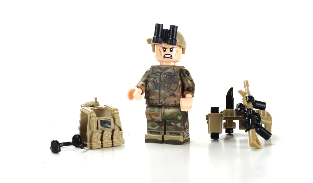 Army OCP 101st Airborne Soldier Made With Real LEGO® Minifigure