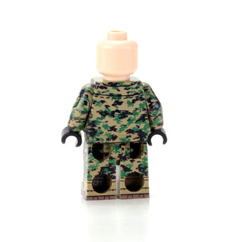 Marine Woodland MARPAT CAMO Duty Uniform Custom Minifigure Custom minifigure Battle Brick   
