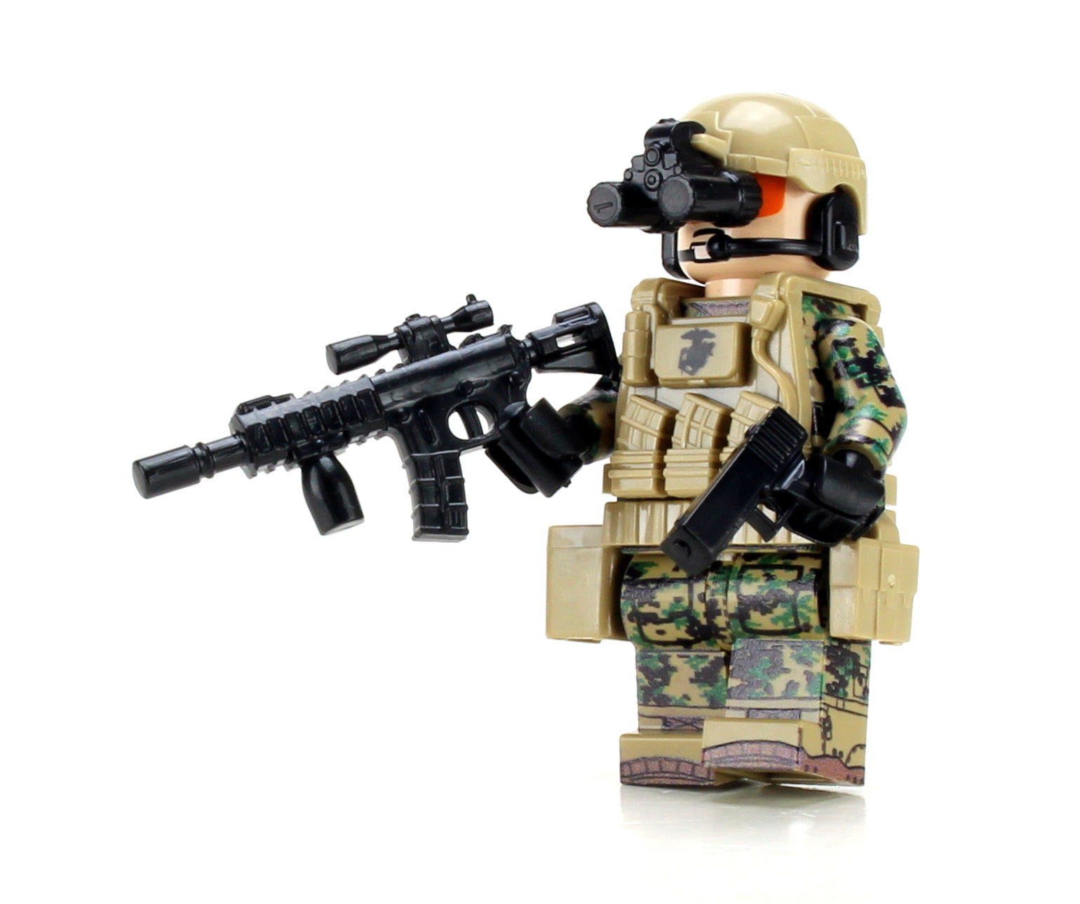 Recon Marine Woodland Camo MARPAT Custom Figure – Atlanta Brick Co