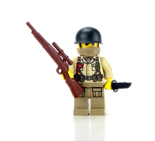 US WWII Sniper Soldier Custom Minifigure Custom minifigure Battle Brick   