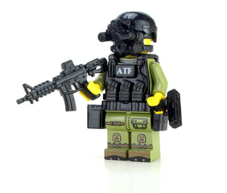 ATF SRT Officer Special Response Team Custom Minifigure Custom minifigure Battle Brick   