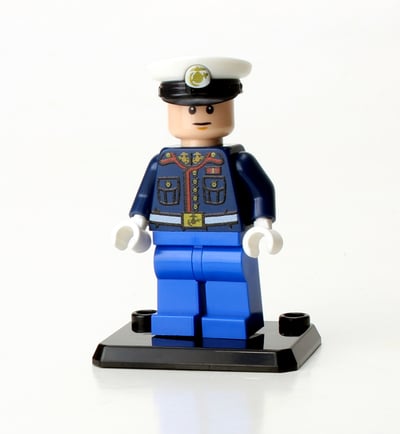 Marine Corps Dress Uniform Minifigure, BB56 United Brick Co Marine Corps Dress Uniform Minifigure, BB56 United Brick Co