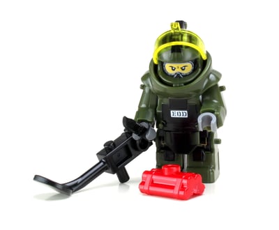Bomb Squad Explosive Disposal Specialist Custom Minifigure
