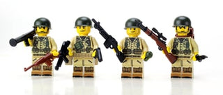 U.S. WWII Army Soldiers Complete Squad Minifigures Building Kit Battle Brick   