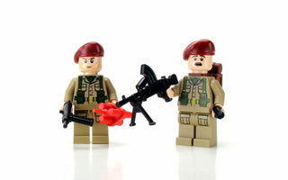 WWII British Sas Soldier Custom Minifigure Pair, BB6 Custom minifigure Battle Brick   