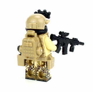 African American Special Forces Soldier Custom Minifigure, BB21 Custom minifigure Battle Brick   