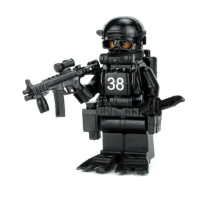 Navy SEAL Special Forces Diver Custom Minifigure, BB68 Custom minifigure Battle Brick   