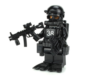 Navy SEAL Special Forces Diver Custom Minifigure, BB68 Custom minifigure Battle Brick   