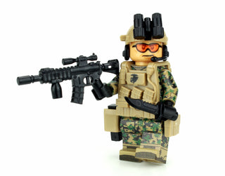 Recon Marine Woodland Camo MARPAT Custom Figure, BB53 Custom minifigure Battle Brick