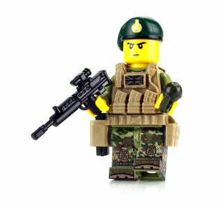 British Royal Marines Commando Custom Minifigure, BB70 Custom minifigure Battle Brick   