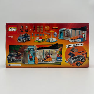 LEGO Disney set 10761 box showing minifigures, vehicles, building pieces, and assembled house structure with "Easy to Build" 