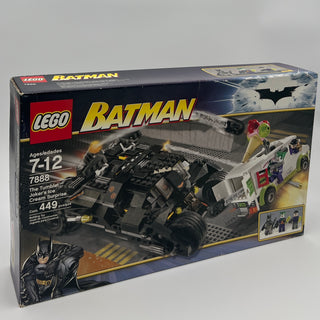 LEGO Batman set 7888 box showing black Batmobile vehicle and white ice cream truck with minifigures.