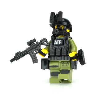 ATF SRT Officer Special Response Team Custom Minifigure, BB20 Custom minifigure Battle Brick   