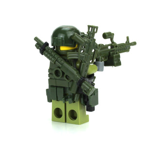 Special Forces Green Commando Custom Minifigure, BB27 Custom minifigure Battle Brick   