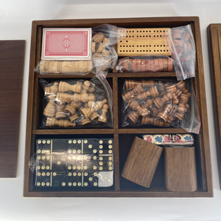 Lego 7 in 1 Wooden Board Game 2012 Employee Gift Chess Checkers