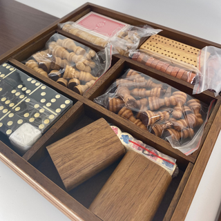 Lego 7 in 1 Wooden Board Game 2012 Employee Gift Chess Checkers