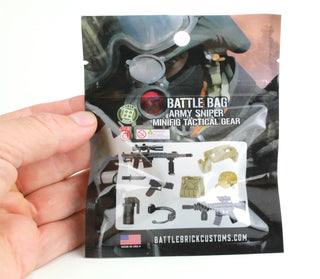 Army Sniper Tactical Gear Pack Custom Minifigure Toy Accessories Custom Weapon Battle Brick