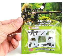 Jungle Sniper Tactical Gear Pack Custom Minifigure Toy Accessories Custom Weapon Battle Brick
